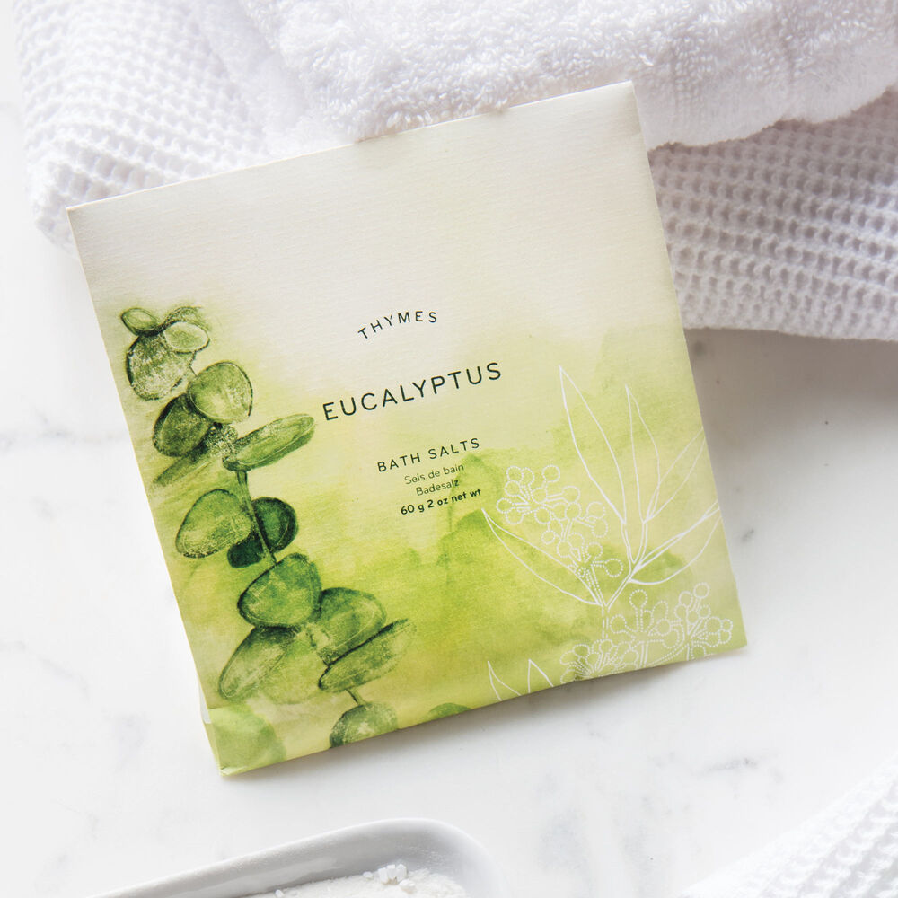 Thymes Eucalyptus Bath Salts Envelope with linens image number 1